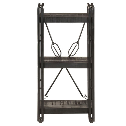 Estante com 3 prateleiras 40x30x80 cm mangueira maciça preto