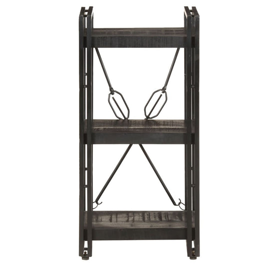 Estante com 3 prateleiras 40x30x80 cm mangueira maciça preto