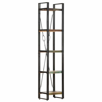 Estante c/ 5 prateleiras 40x30x180 cm madeira recuperada maciça