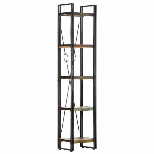 Estante c/ 5 prateleiras 40x30x180 cm madeira recuperada maciça