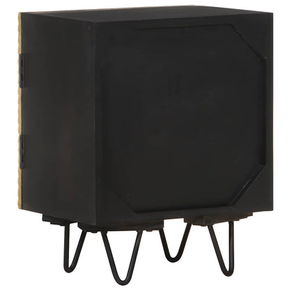 Mesa de cabeceira c/ frente bronze 40x30x50 cm mangueira maciça