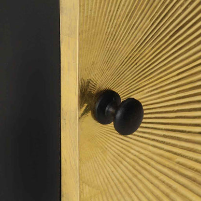 Mesa de cabeceira c/ frente bronze 40x30x50 cm mangueira maciça