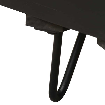 Mesa de cabeceira c/ frente bronze 40x30x50 cm mangueira maciça