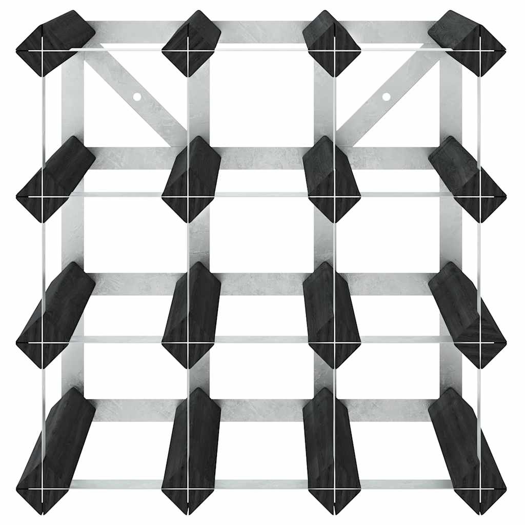 Garrafeira para 12 garrafas madeira de pinho maciça preto