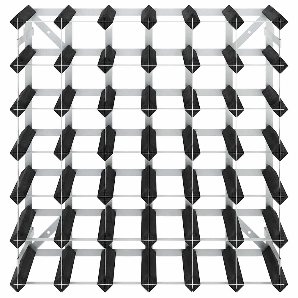 Garrafeira para 42 garrafas madeira de pinho maciça preto