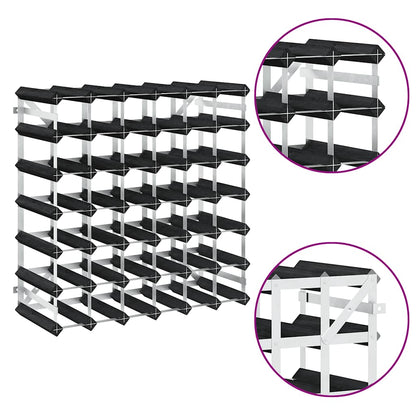 Garrafeira para 42 garrafas madeira de pinho maciça preto