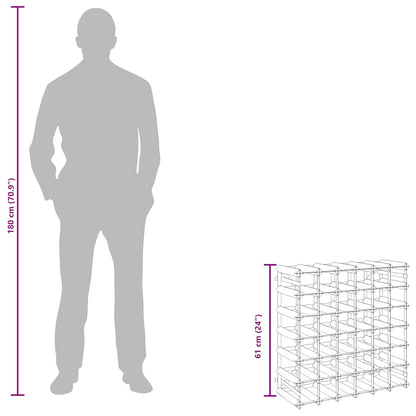 Garrafeira para 42 garrafas madeira de pinho maciça preto