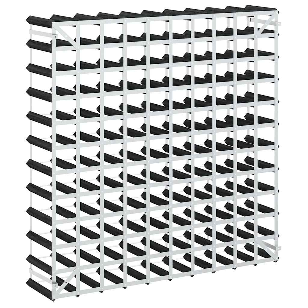 Garrafeira para 120 garrafas madeira de pinho maciça preto