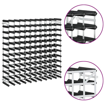 Garrafeira para 120 garrafas madeira de pinho maciça preto