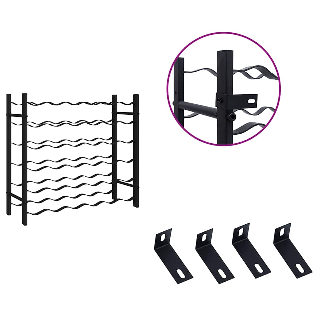 Garrafeira para 36 garrafas ferro preto