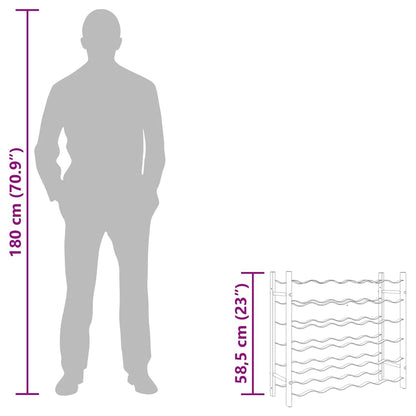 Garrafeira para 36 garrafas ferro preto