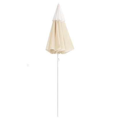 Guarda-sol de jardim com poste de aço 180 cm cor areia