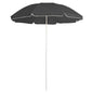 Guarda-sol de jardim com poste de aço 180 cm antracite