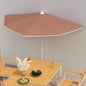 Guarda-sol semicircular com mastro 180x90 cm terracota