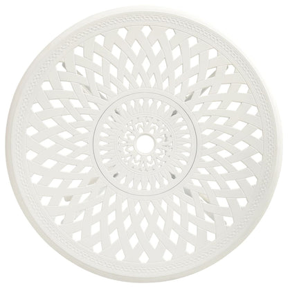 Mesa de jardim 78x78x72 cm alumínio fundido branco