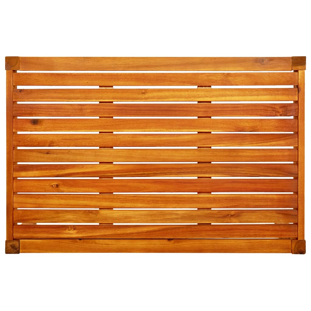 Banco de jardim com mesa e apoios de pés acácia maciça