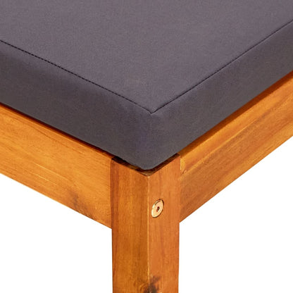 Banco de jardim com mesa e apoios de pés acácia maciça