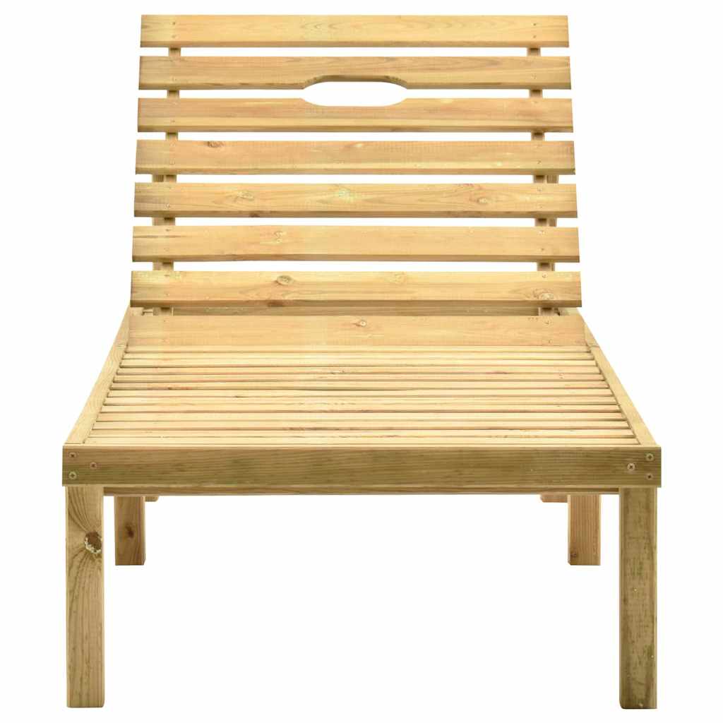 Espreguiçadeira de jardim com mesa madeira de pinho impregnada