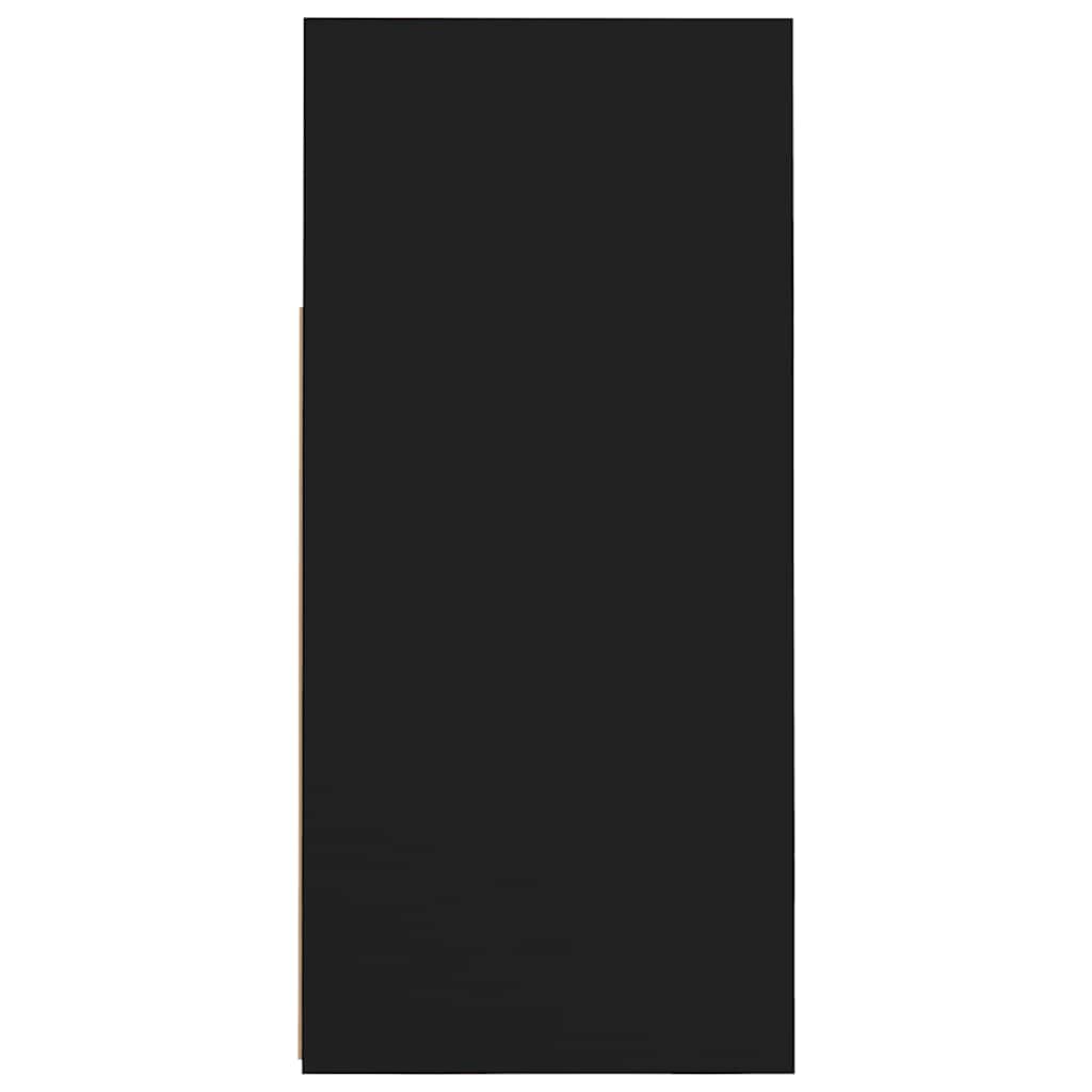 Aparador com luzes LED 80x35x75 cm preto