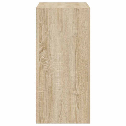 Aparador com luzes LED 80x35x75 cm carvalho sonoma