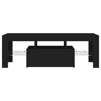 Móvel de TV com luzes LED preto