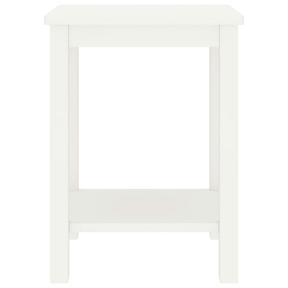 Mesa de cabeceira 35x30x47 cm madeira de pinho maciça branco