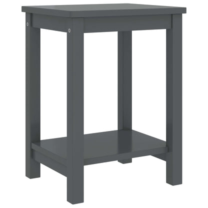 Mesa de cabeceira 35x30x47 cm pinho maciço cinzento-escuro