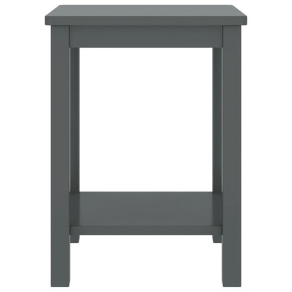 Mesa de cabeceira 35x30x47 cm pinho maciço cinzento-escuro