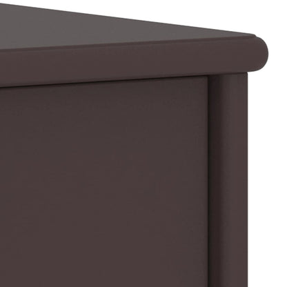 Mesa de cabeceira 35x30x40 cm pinho maciço castanho-escuro