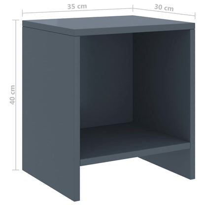 Mesa de cabeceira 35x30x40 cm pinho maciço cinzento-claro