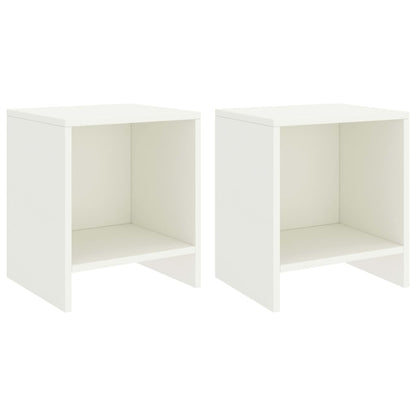 Mesas de cabeceira 2 pcs 35x30x40cm madeira pinho maciça branco