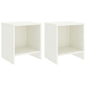 Mesas de cabeceira 2 pcs 35x30x40cm madeira pinho maciça branco