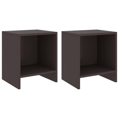 Mesas de cabeceira 2pcs 35x30x40cm pinho maciço castanho-escuro