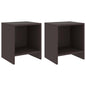 Mesas de cabeceira 2pcs 35x30x40cm pinho maciço castanho-escuro
