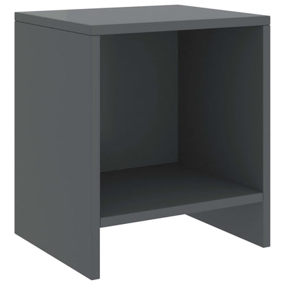 Mesas de cabeceira 2pcs 35x30x40cm pinho maciço cinzento-escuro