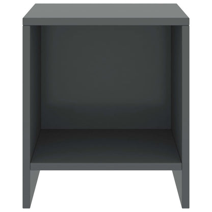 Mesas de cabeceira 2pcs 35x30x40cm pinho maciço cinzento-escuro