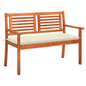Banco de jardim 2 lugares c/ almofadão 120 cm eucalipto maciço