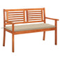 Banco de jardim 2 lugares c/ almofadão 120 cm eucalipto maciço