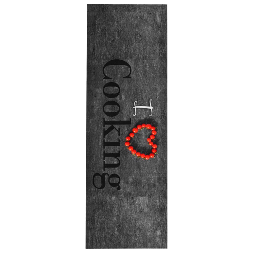 Tapete de cozinha lavável com design Cooking 60x300 cm