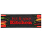Tapete de cozinha lavável com design Hot & Spicy 60x300 cm