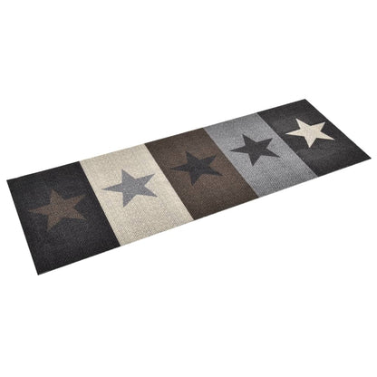 Tapete de cozinha lavável com design estrelas 45x150 cm