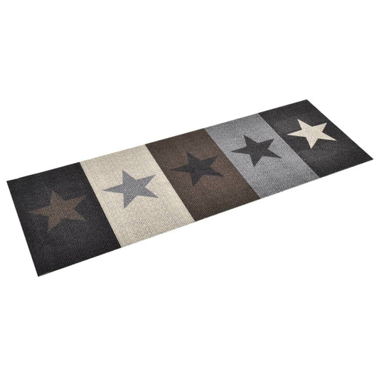 Tapete de cozinha lavável com design estrelas 45x150 cm