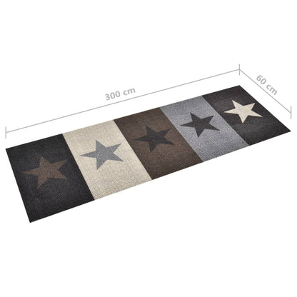 Tapete de cozinha lavável com design estrelas 60x300 cm