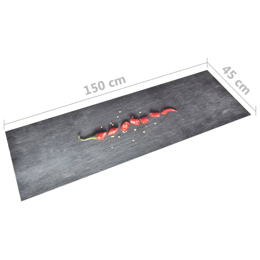 Tapete de cozinha lavável com design malagueta 45x150 cm