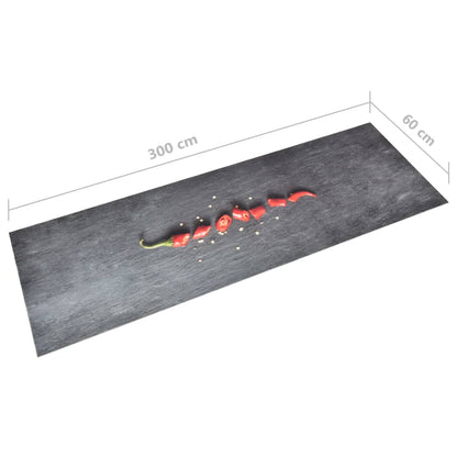 Tapete de cozinha lavável com design malagueta 60x300 cm