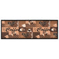 Tapete de cozinha lavável com design café 45x150 cm castanho