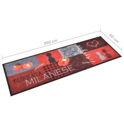Tapete de cozinha lavável com design tomates 60x300 cm