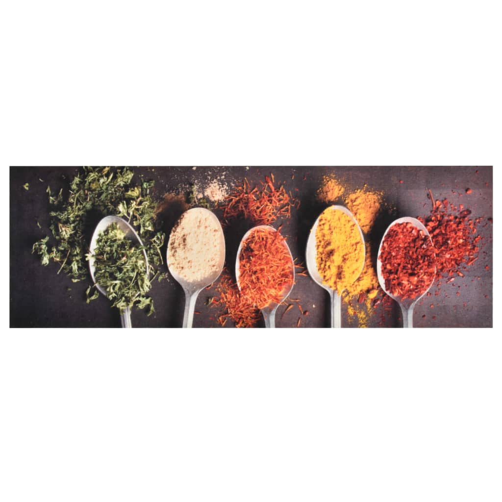 Tapete de cozinha lavável com design colheres 45x150 cm