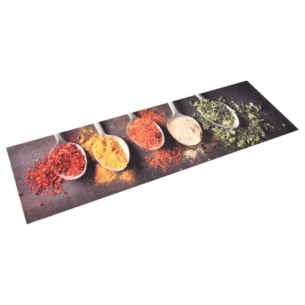 Tapete de cozinha lavável com design colheres 45x150 cm