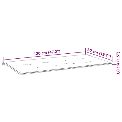 Banco Batávia c/ almofadão cinzento 120 cm teca maciça